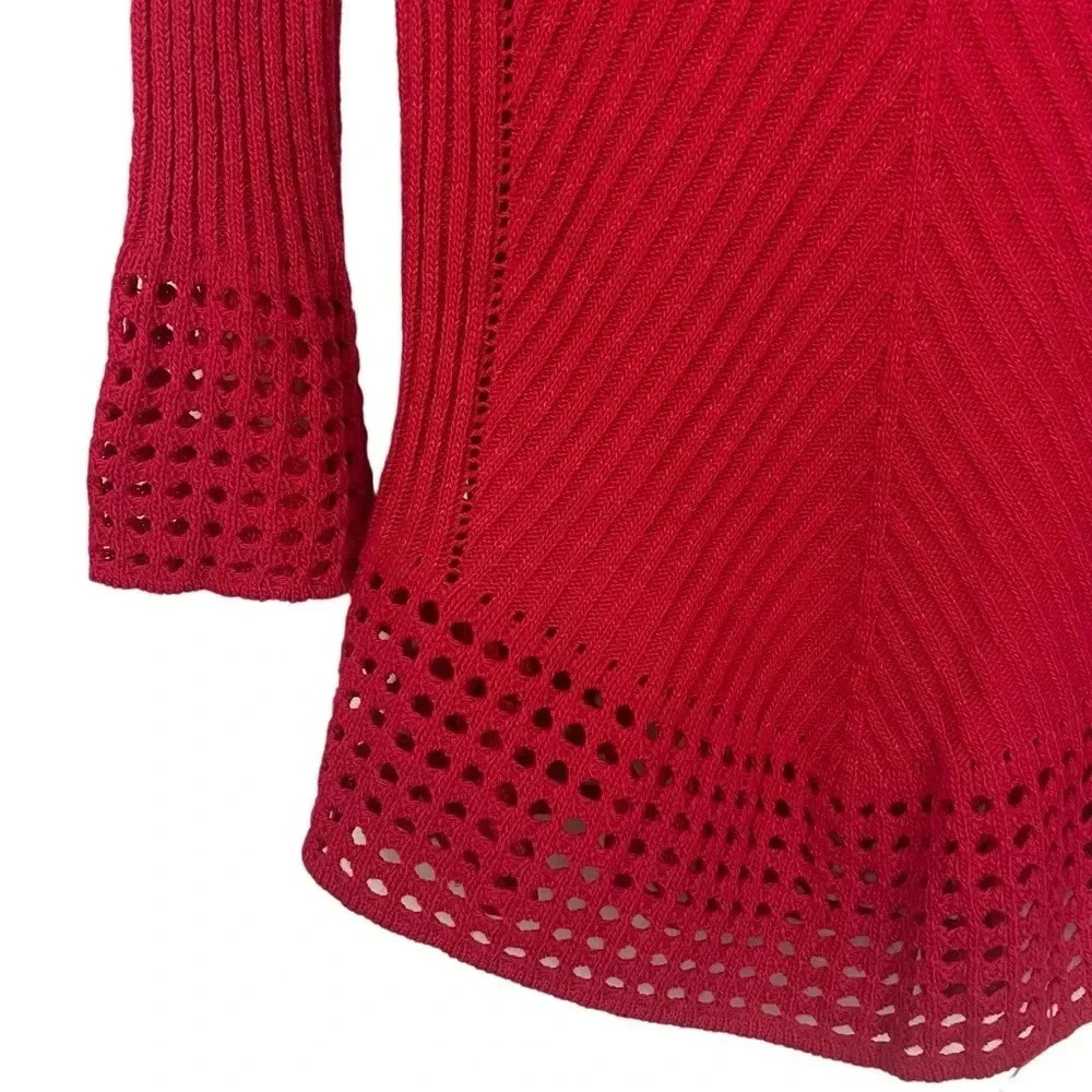 Style One Ribbed Eyelet Sweater - Picture 4 of 9
